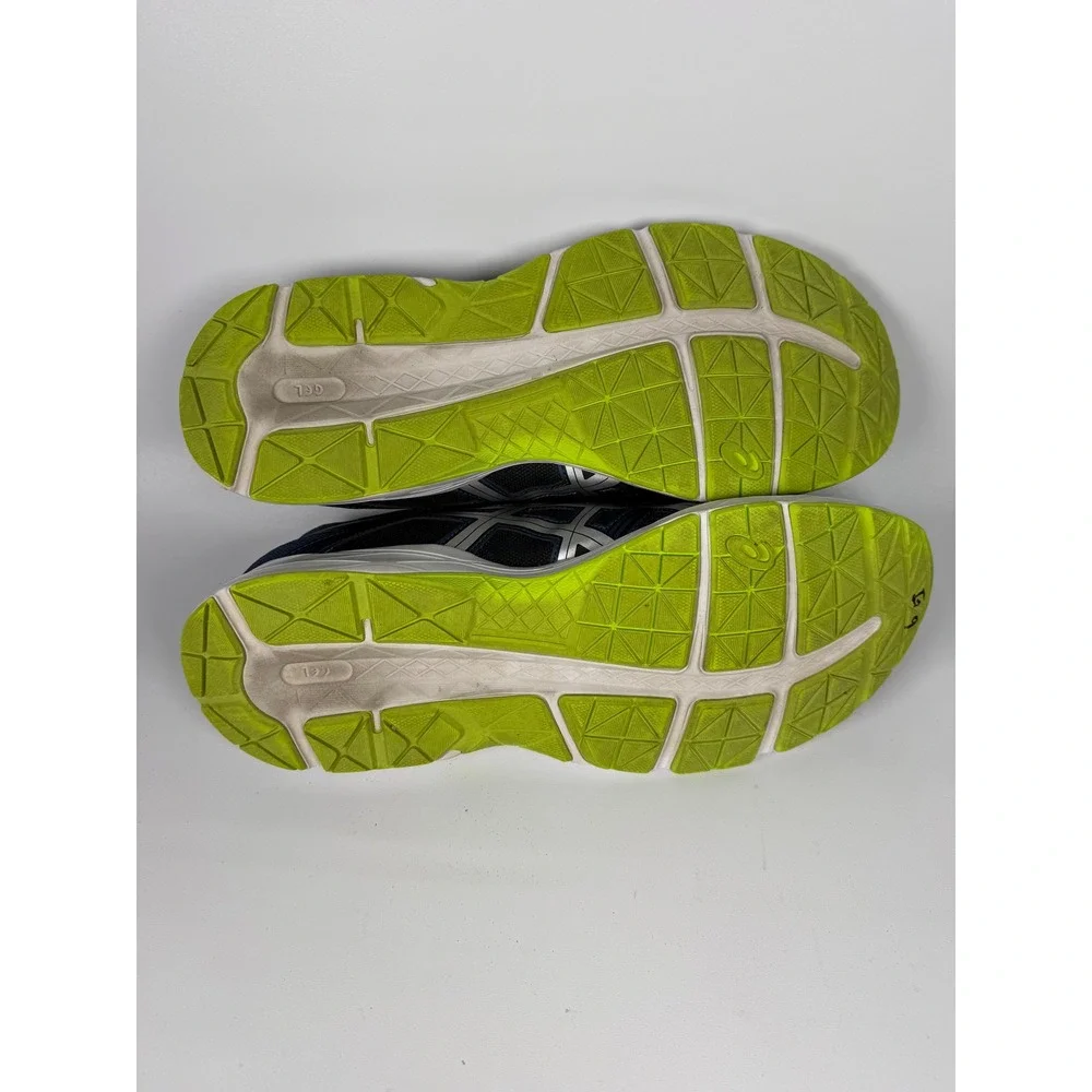 ASICS‎ GEL CONTEND 4 Men's Navy Blue Silver Neon Running Jogging Shoes Size 13
